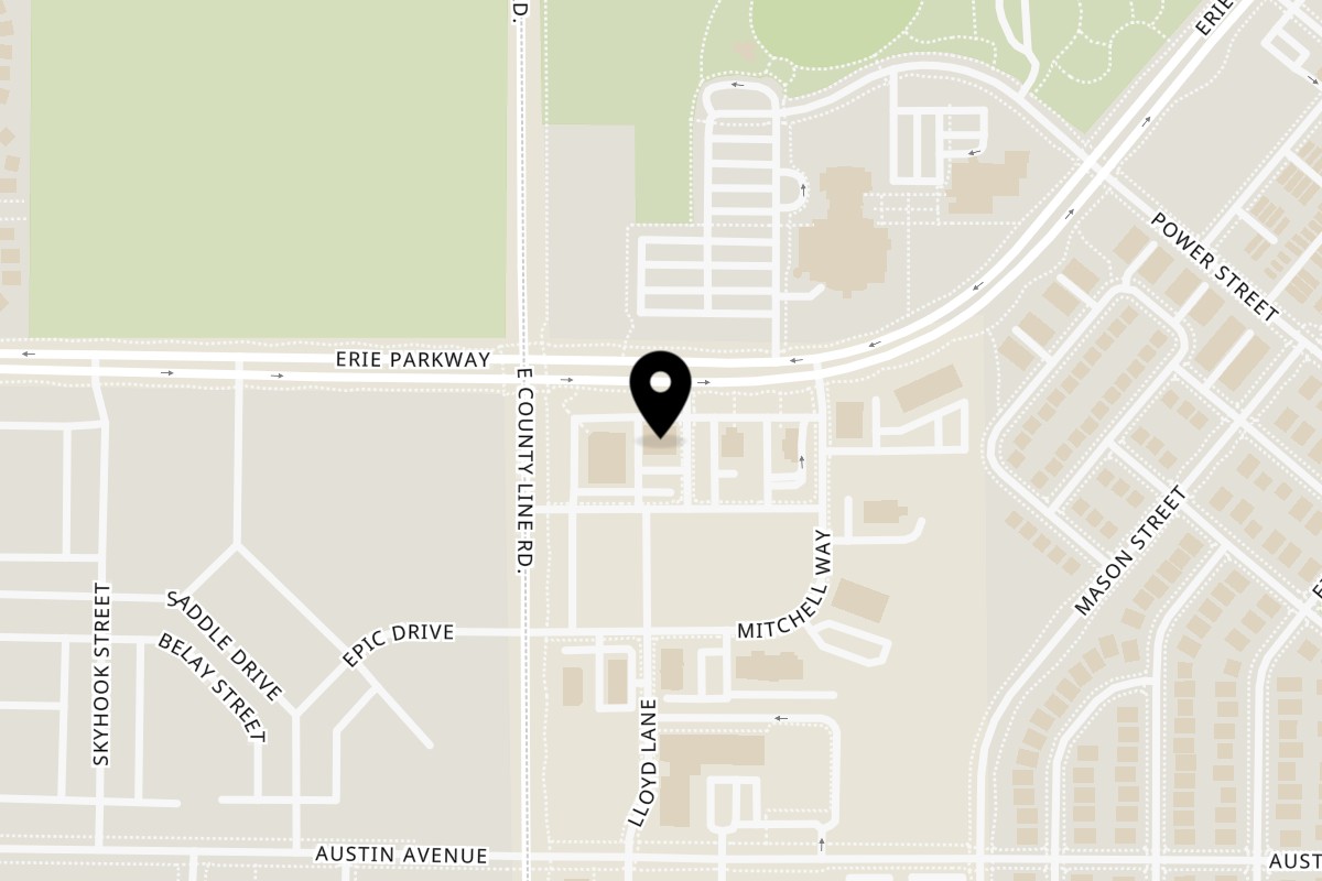 Map showing the location of Maximina's Food Trailer on 460 Erie Pkwy in Erie